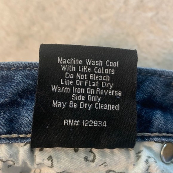 Rerock for Express Womens Blue Patched Denim Frayed Hem Skinny Capri Jeans Sz 0 - Picture 8 of 11